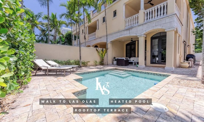Downtown Fort Lauderdale Maison | LVS Villa Alba- Walk2LasOlas, HeatedPool, RoofTopTerrace