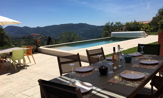 Falicon Villa | Magnifique villa sur les hauteurs de Nice au calme absolu