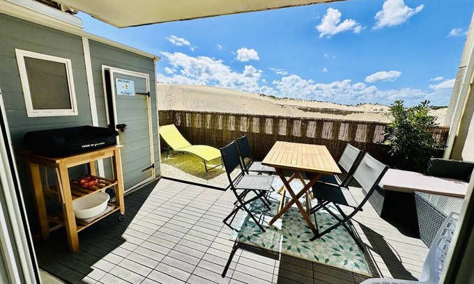 Biscarrosse Plage Appartement | Magnifique T2 avec Terrasse avec vue imprénable sur la Dune Océane (210)