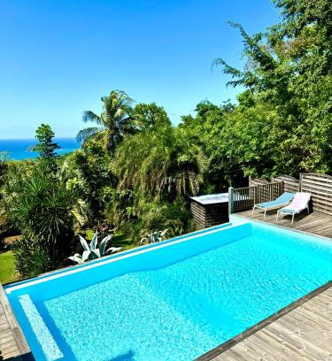 Cafeiere Villa | Magnifique villa VUE SUR MER tout confort avec piscine, 5 chambres - Proche plages