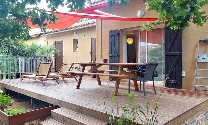 Salinelles Maison | Maison au calme sur terrain boisé - Gard