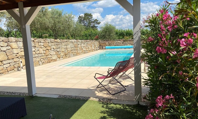 Rosieres Maison | Maison Cosy au calme piscine privée, Sud Ardèche, Vue exceptionnelle