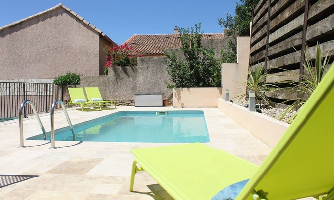 Roquebrun Maison | Maison de Farine's La Grande Maison has a pool, large terraces, and lovely views