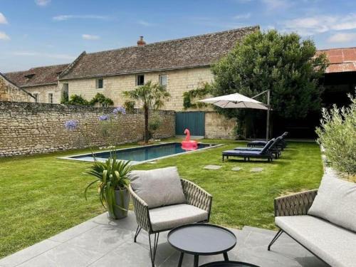Tavant Maison | Maison de village sud Touraine avec piscine proche Chinon Azay