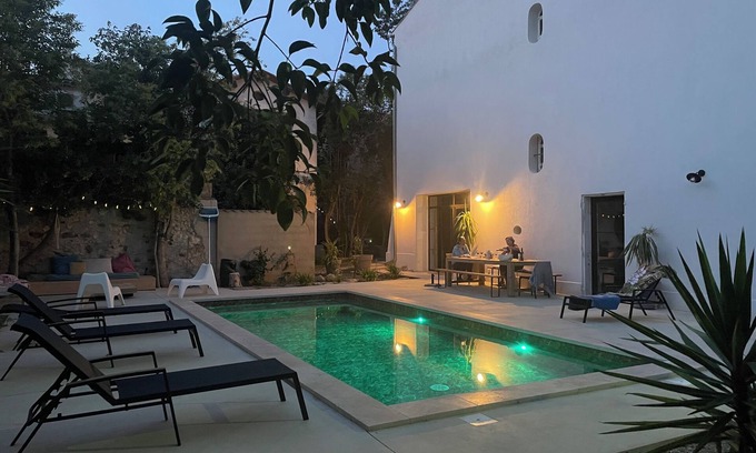 Salles-d'Aude Villa | Superbe Maison de Maitre, Piscine, Jardin clos et arboré, à 15 minute de la mer