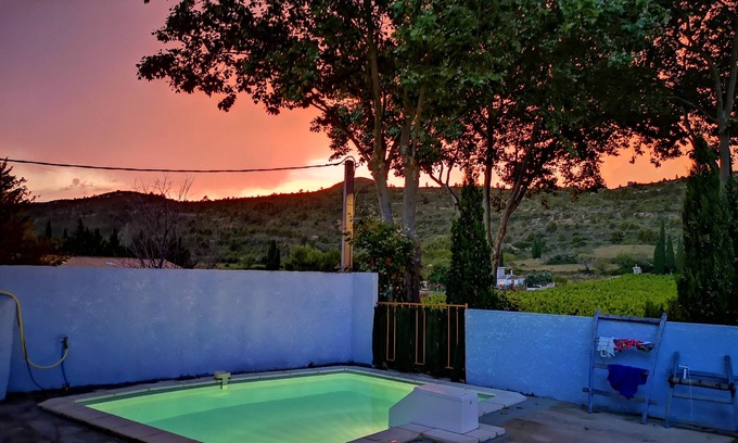 Albas Maison | Maison Vallée Du Paradis, Private Pool, Large sun Terrace, With Amazing Scenery