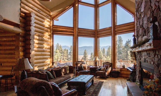 New Meadows Maison | Majestic Log Cabin avec une vue imprenable; Près de Brundage & MeadowCreek Golf Course