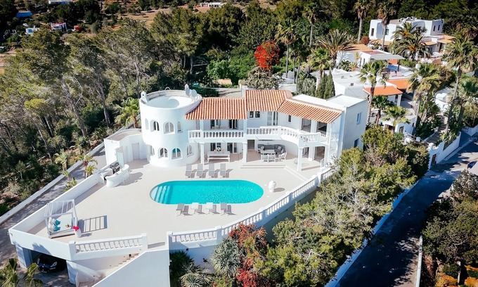 Can Furnet Villa | NOUVEAU Adorable Panorama Vue Océan Villa Multicolore LED Piscine 10PAX Ibiza Ville