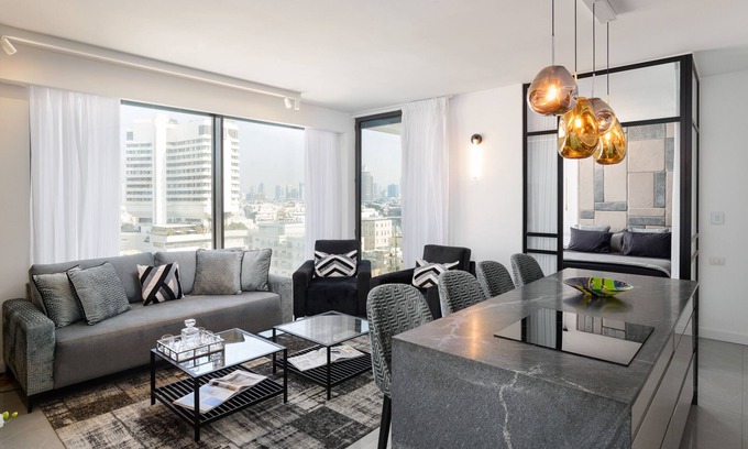 Kerem HaTeimanim Appartement | High End 2BR with City & Sea View by FeelHome
