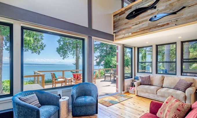 Langley Maison | Maple Cove Hideaway - Cabine face à l'océan - Près de Langley!