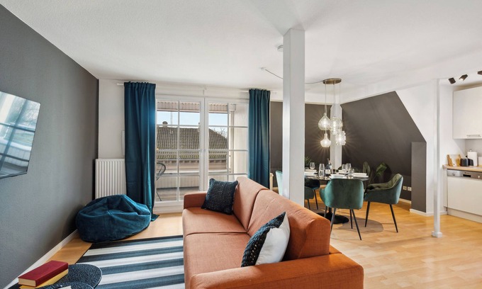 Verden Appartement | Maremar - Maisonette at Holzmarkt - luxury boxspring - workplace - loggia