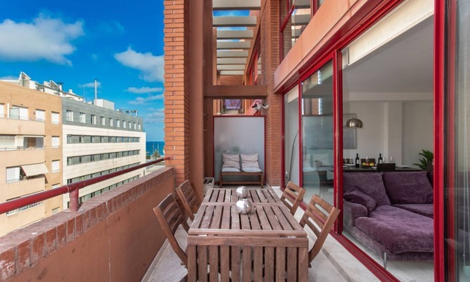Diagonal Mar i el Front Maritim del Poblenou Appartement | Mediterranean duplex with SEA VIEWS and terrace