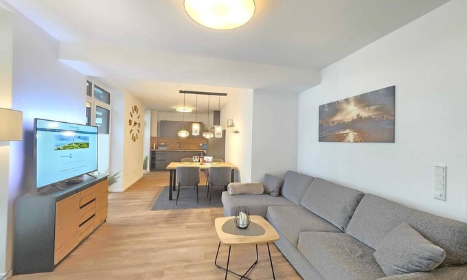 Suderneuland I Appartement | Welcome to the enchanting vacation apartment Meeresrauschen with sauna
