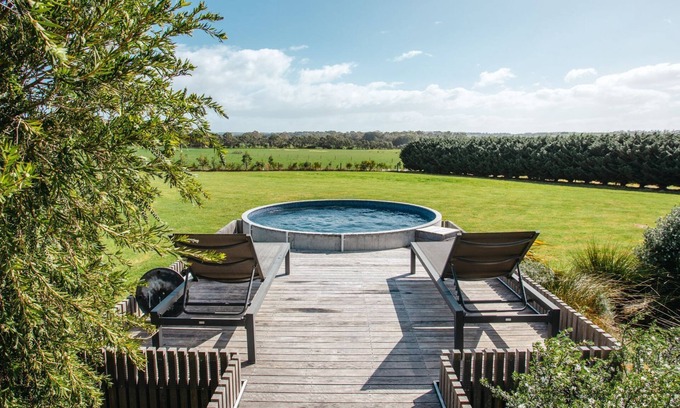 Balnarring Beach Maison | Vue de Merricks - perspectives rurales avec court de tennis et piscine