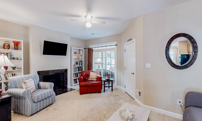 Millville Maison | Millville by the Sea three-story home with resort amenities & screened patio