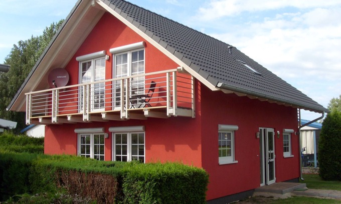 Monkebude Maison | Mint maison de vacances à Mönkebude avec vue sur la lagune de Szczecin sur Usedom
