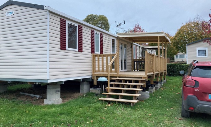 Litteau Maison | Mobile home agréable situé dans camping à 40 mn des plages du débarquement