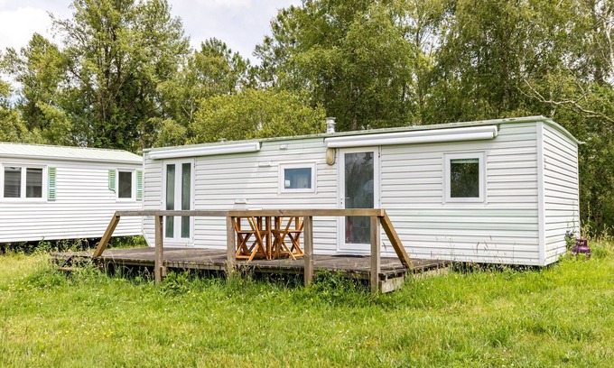 Queyrac Location De VR | Mobil-home 3 Personnes au Lac d'Isachris - Idéal pour Pêche, Randonnée et Détente dans le Médoc