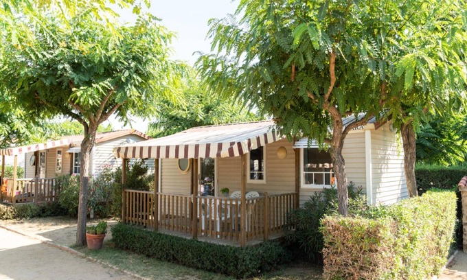 Malgrat de Mar Maison | Mobil home avec terrasse couverte