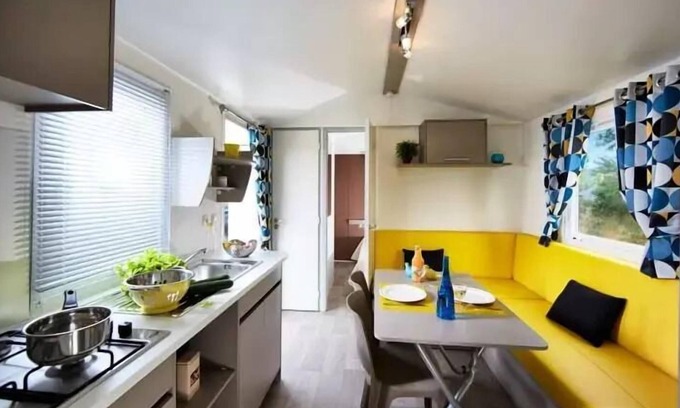 Saint-Paul-de-Vezelin Maison | Mobilheim 25m2 2 Schlafzimmer mit TV und Klimaanlage 5 Personen