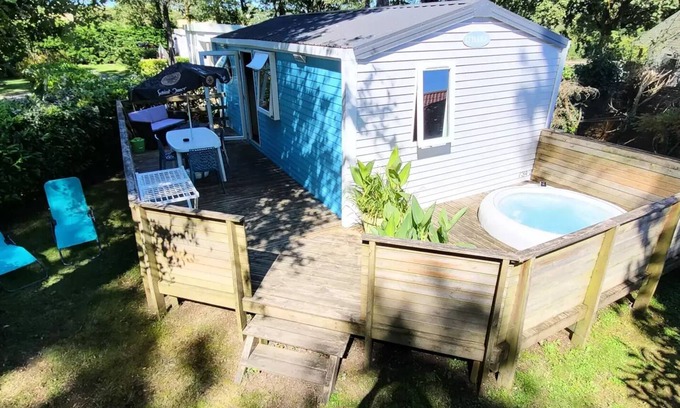 Pontchateau Maison | Mobilheim VIP - 29 m2 - 2 Schlafzimmer - Doppelterrasse + SPA (2 Erwachsene maximal oder Familie) 4 Personen
