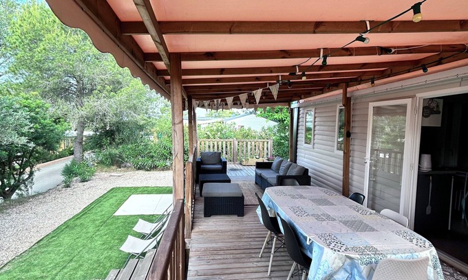 Pierrefeu-du-Var Maison | Mobilhome avec jacuzzi, piscine dans la résidence