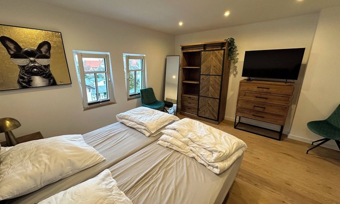 Bad Doberan Appartement | Modern and comfortable apartment with 2 bedrooms, tower room and balcony.