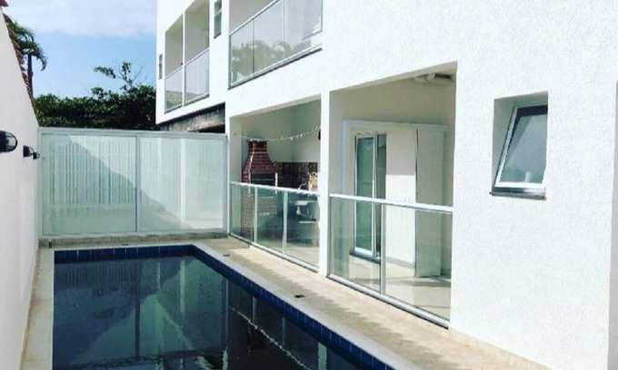 Maranduba Maison | Modern apartment facing the sea with its own barbecue and swimming pool - Ubatuba