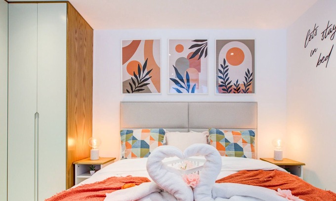 Waddon Appartement | Moderne-Appartement-Vue sur Jardin-Salle de bain privée séparée