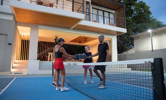 Coco Maison | Casa Wasabi Beachfront, Private Pickleball court and pool at this beautiful Home in Playas del Coco