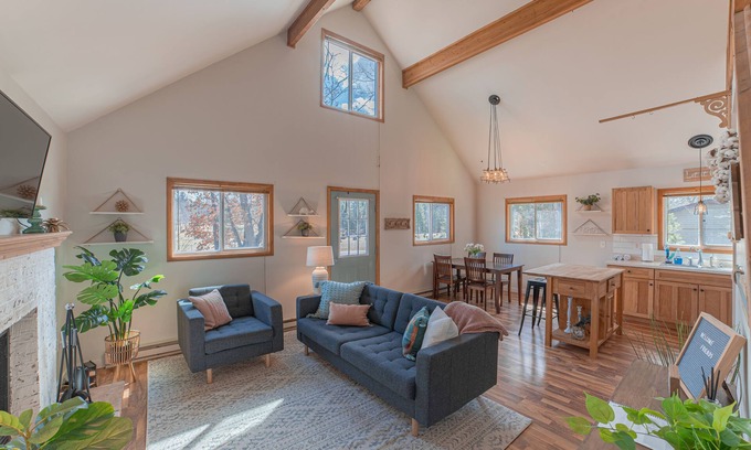 Higgins Lake Chalet De Ski | Modern Chalet with Fireplace - close to Higgins Lake!