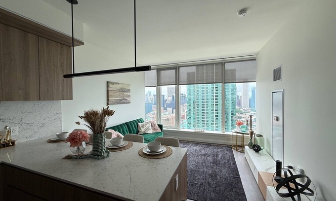 The Loop Appartement | Modern Elegance meets Chicago High Rise 1-bedroom apt with a breathtaking view