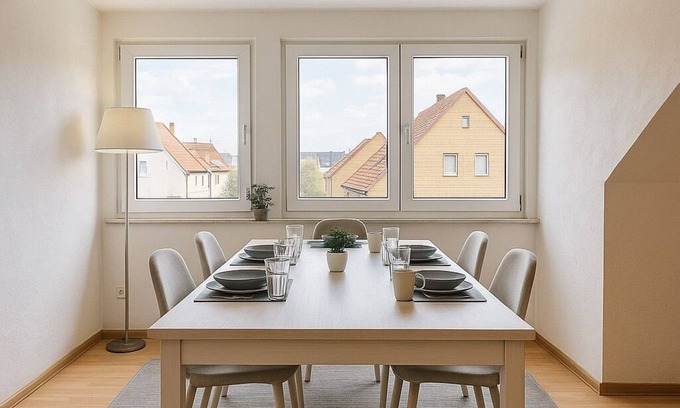 Neureut Sudlicher Teil Appartement | Modern Flat | washing machine, underfloor heating, rain shower