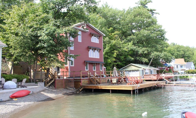 Hammondsport Maison | Maison contemporaine au bord du lac