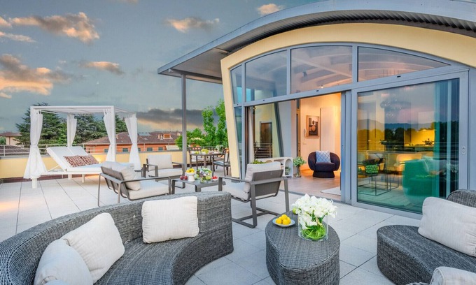 Lucca Historical Center Appartement | Modern Panoramic Loft with Terrace, Elevator, Parking