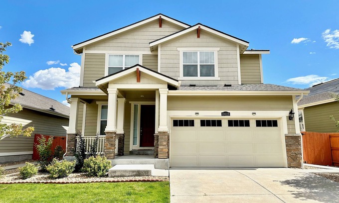 Parker Maison | Modern Parker Tudor Home w/ 4 Bed, 3.5 Bath, Office, Fenced Yard & 2 Car Garage