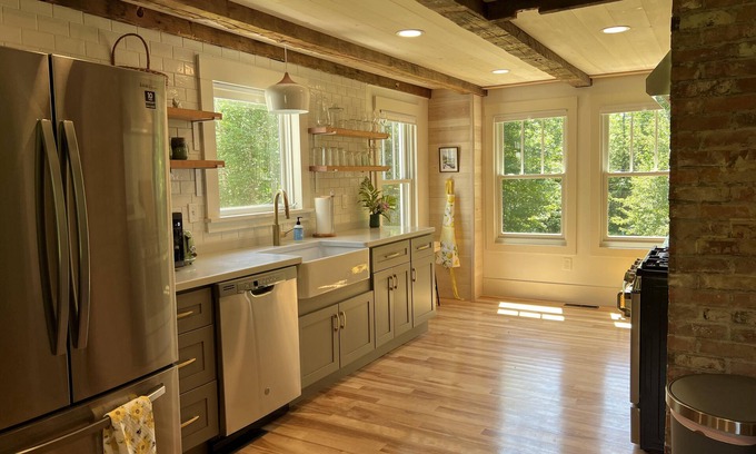 Hancock Maison | Modern Scandinavian 2BR post-and-beam home near Acadia National Park