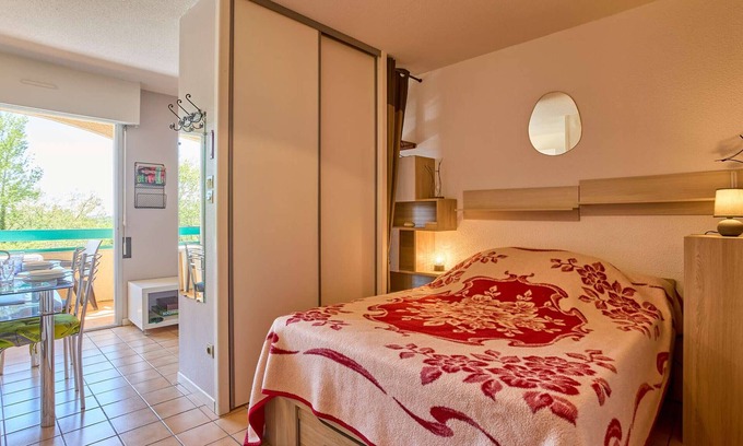Barbotan-les-Thermes Appartement | Modern T1 bis with balcony, Wifi, 2 people