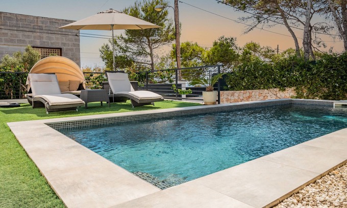 Cala Pi Maison | Maison de vacances neuve et bien équipée, vue mer, piscine privée, plage de rêve