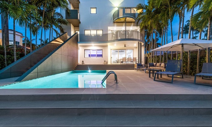 Coconut Grove Villa | Modern waterfront Villa w/ Pool and Gym, Sleeps 8.