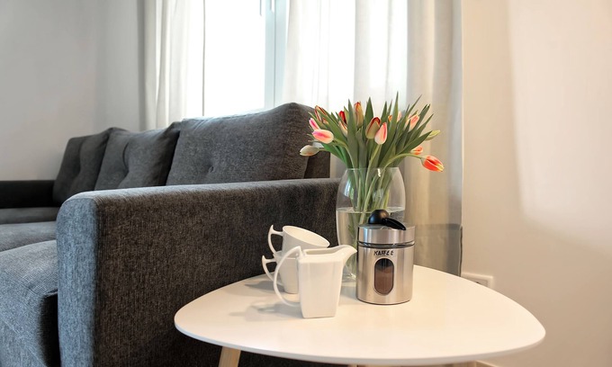 Bad Oeynhausen Appartement | Modern Wohnen mit Smarttv, Parkplatz und Küche