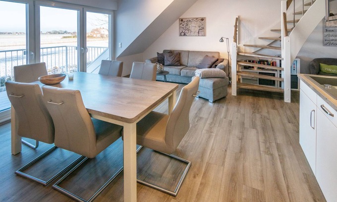 Neßmersiel Appartement | Moderne Oberwohnung mit Balkon