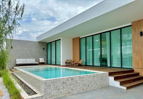 Khlong Muang Station Balnéaire | modernfes Pool Villa Khao Yai