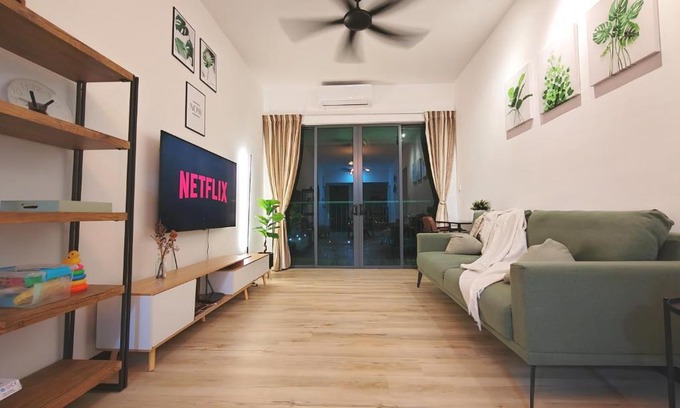 Central Seberang Perai Appartement | Monstera Meritus Homestay - Penang Butterworth Prai 1-8PAX