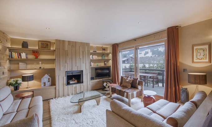 Le Planellet Appartement | Mont d'Arbois Luxueux 4 Pièces, piscine, accès pistes golf