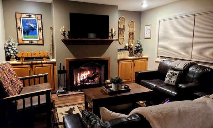 Lake Placid Maison | Moose Tracks: a gorgeous two bedroom townhouse, sleeps 6-8, AC, in town!.