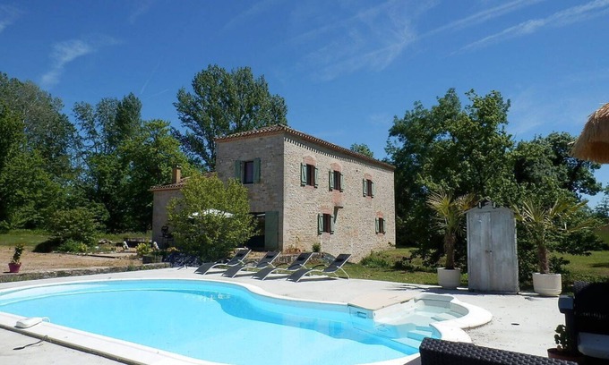 Montalzat Maison | MOULIN avec piscine privée et plan d'eau