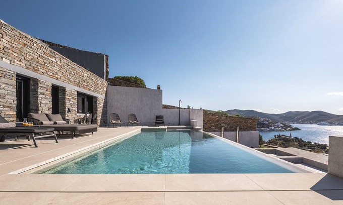 Vourkari Villa | Villa Kronos in Kea with 7 bedrooms, private pool, 14 sleeps