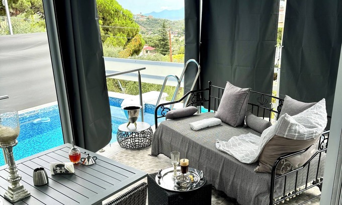 Palaio Tsifliki Maison | Mythos Villa Palio Ferienhaus mit Meerblick Saisonaler Außenpool Strand 250m