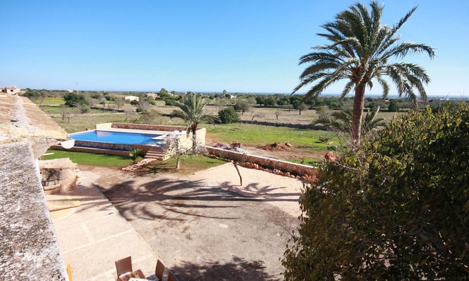 Santanyi Cottage | Na Corme Nova avec piscine à débordement, grande terrasse, coin barbecue, TV satellite